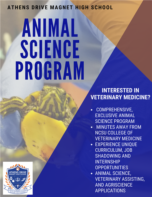 Interested in Veterinary Medicine? &nbsp;COMPREHENSIVE, EXCLUSIVE ANIMAL SCIENCE PROGRAM &nbsp;MINUTES AWAY FROM NCSU COLLEGE OF VETERI